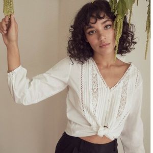 Vetta capsule Lace Button Up Blouse